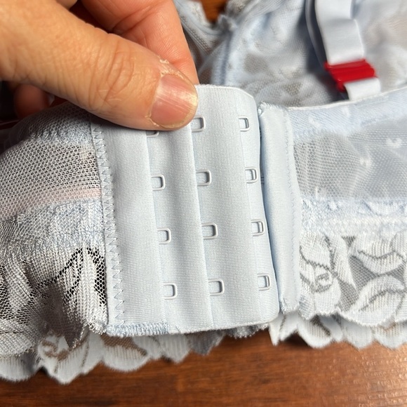 Victoria’s Secret baby blue Heart Bloom Lace Curvy Bralette size Curvy XL bra - Picture 9 of 10